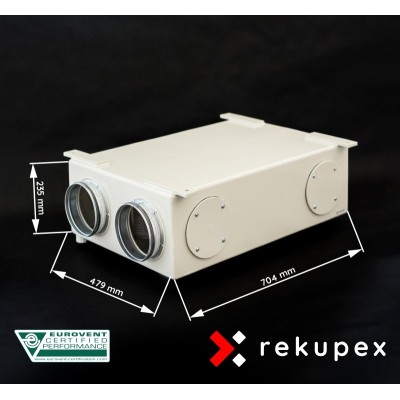 RECUBOX RX 06/150  (rekuperační výměník v opláštění, rekuperační box, rekuperace vzduchu)