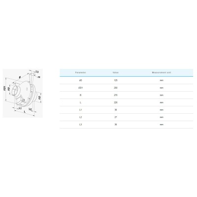 Potrubní ventilátor VENTS VK 125